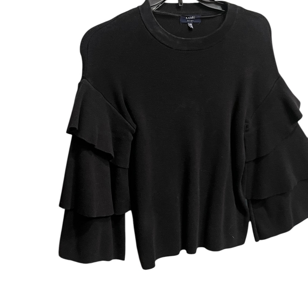 Black Ruffle Sweater - Picture 4 of 6